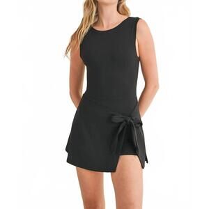 NEW KIMBERLY C sleeveless wrap tie front dress in black